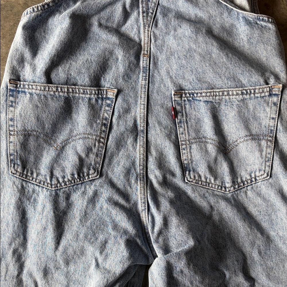 Levi's Classic Light Blue Denim Overalls - Picture 5 of 7